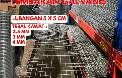 Kawat Ram Mesh Lembaran Lubangan 5x5cm Tebal Kawat 25mm  3mm dan 4mm